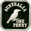 Cook Islands One Dollar (Elizabeth II Square Penny Pattern) AUSTRALIA ONE PENNY coin reverse
