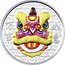 Fiji One Dollar (Festival. Auspicious Lion Dance. Coloured)  coin reverse