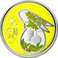 Fiji One Dollar (Mid Autumn Festival. Rabbit. Coloured)  coin reverse