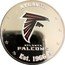 Fiji One Dollar (NFL. Atlanta Falcons) ATLANTA ATLANTA FALCONS EST. 1966 coin reverse