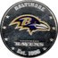 Fiji One Dollar (NFL. Baltimor Ravens) BALTIMORE RAVENS EST. 1996 coin reverse