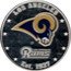 Fiji One Dollar (NFL. Los Angeles Rams) LOS ANGELES RAMS EST. 1937 coin reverse