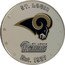 Fiji One Dollar (NFL. Saint Louis Rams) ST. LOUIS RAMS EST. 1937 coin reverse