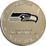 Fiji One Dollar (NFL. Seattle Seahawks) SEATTLE SEATTLE SEAHAWKS EST. 1976 coin reverse