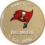 Fiji One Dollar (NFL. Tampa Bay Buccaneers) TAMPA BAY TAMPA BUCANEERS EST. 1976 coin reverse