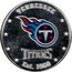 Fiji One Dollar (NFL. Tennessee Titans) TENNESSEE TITANS EST. 1960 coin reverse