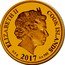 Cook Islands 1 Dollar Elizabeth II Ned Kelly 2017  ELIZABETH II COOK ISLANDS 0.5 G 2017 AU 585 coin obverse