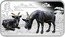 Cook Islands 1 Dollar Year of the Goat. Black Goats 2015 P Proof 1OZ 999 SILVER TV P coin reverse
