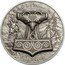 Cook Islands 10 Dollars Mjollnir. Thor's Hammer 2017  Antique Finish THOR'S HAMMER MJÖLLNIR coin reverse
