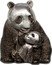 Cook Islands 20 Dollars Elizabeth II Lucky Panda 2017Ā  Antique Finish  coin reverse