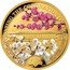 Cook Islands 20 Dollars Elizabeth II Red and White Plum Blossoms in the Courtyard 2019  Proof COMMEMORATING THE CORONATION OF THE EMPEROR .9999 coin reverse
