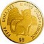 Cook Islands 5 Dollars (Micio & Micia) FIVE DOLLARS 999 9 GOLD 1/20TH OZ $5 coin reverse