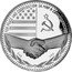 Russia 5 Ounces (USA - USSR INF Treaty) X# MB2 FOR PEACE AND COOPERATION ЗА МИР И СОТРУДНИЧЕСТВО 5 OZ. 999 coin obverse