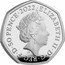 UK 50 Pence Platinum Jubilee 2022  Proof ELIZABETH II D G REG F D 50 PENCE 2022 J.C coin obverse