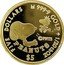 Cook Islands Five Dollars (Elizabeth II Peanuts) FIVE DOLLARS 9999 GOLD 1/20TH OZ ©PNTS PEANUTS $5 coin reverse