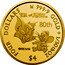 Cook Islands Four Dollars Elizabeth II Tom and Jerry 2020  Proof FOUR DOLLARS 9999 GOLD 1/30TH OZ TOM AND JERRY TM 80TH ©TEC(S19) $4 coin reverse