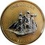 Cook Islands One Dollar Bounty. Gilded 2017 BU ONE DOLLAR 1 OZ FINE SILVER .9999 coin reverse