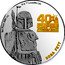 Cook Islands One Dollar Elizabeth II Boba Fett 2020  Proof 1OZ PURE .999 AG © & TM LUCASFILM LTD. 40 THE EMPIRE STRIKES BACK BOBA FETT coin reverse