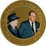 Cook Islands 1 Dollar Diamond Wedding Anniversary. Elizabeth II dressed in black hat and dress 2007 Proof ELIZABETH II AND PHILIP 1947 2007 coin reverse