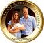 Cook Islands 1 Dollar Duke And Duchess of Cambridge. Elizabeth II 2013 Proof THE DUKE AND DUCHESS OF CAMBRIDGE coin reverse