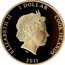 Cook Islands 1 Dollar Elizabeth II Diamond Jubilee. Blue background 2011  ELIZABETH II 1 DOLLAR COOK ISLANDS IRB 2011 coin obverse