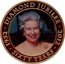 Cook Islands 1 Dollar Elizabeth II Diamond Jubilee. Yellow dress 2012  DIAMOND JUBILEE 1952-2012 SIXTY YEARS coin reverse