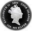 Cook Islands 1 Dollar Elizabeth II Hello Kitty 2004  Proof ELIZABETH II 2004 COOK ISLANDS RDM 1OZ. 999 SILVER coin obverse