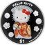 Cook Islands 1 Dollar Elizabeth II Hello Kitty in red kimono 2004  Proof HELLO KITTY $1 ©'78,'04 SANRIO CO.,LTD. coin reverse