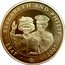 Cook Islands 1 Dollar Elizabeth II Queen Elizabeth waving and Duke of Edinburgh in uniform 2007  ELIZABETH AND PHILIP 1947 EP 2007 coin reverse