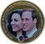 Cook Islands 1 Dollar (Elizabeth II Royal Engagement) HRH PRINCE WILLIAM OF WALES - CATHERINE ELIZABETH MIDDLETON coin reverse