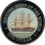 Cook Islands One Dollar Historic ships. Espusi 2003 Proof HISTORIC SHIPS OF THE WORLD ONE DOLLAR coin reverse