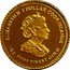 Cook Islands 1 Dollar (Pope Benedict XVI. Meeting of Religions) ELIZABETH II 1 DOLLAR COOK ISLANDS 1/2 G .99999 FINEST GOLD coin obverse