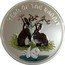 Cook Islands 10 Dollars Elizabeth II Two Rabbits 2011  Proof YEAR OF THE RABBIT $10 coin reverse