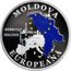 Moldova 100 Lei European Moldova 2024  Proof MOLDOVA EUROPEANĂ DEMNITATE UMANĂ LIBERTATE DEMOCRAȚIE EGALITATE STATUL DE DREPT DREPTURILE OMULUI coin reverse