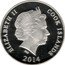 Cook Islands 2 Dollars (Elizabeth II Ludwig van Beethoven) ELIZABETH II COOK ISLANDS IRB 2014 coin obverse