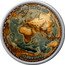 Niue 2 Dollars (Map of the Earth) 1 OZ FINE SILVER 9999 TERRA 2023 coin reverse