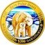 Cook Islands 200 Dollars (Elizabeth II Polar Bears) PBI SAVE POLAR BEARS 2010 .9999 $200 coin reverse
