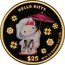 Cook Islands 25 Dollars Elizabeth II Hello Kitty 2004  Proof HELLO KITTY $25 ©'76,'04 SANRIO CO.,LTD. coin reverse