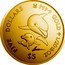 Cook Islands 5 Dollars Dolphins. Elizabeth II 2007 LASSEN FIVE DOLLARS 999.9 GOLD 1/20TH OZ $5 coin reverse