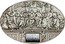 Cook Islands 5 Dollars Elizabeth II Raphael Rooms 2013  Antique finish; With nano chip inset CEILINGS OF HEAVEN RAPHAEL'S ROOMS 1483-2013 coin reverse