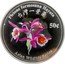 Cook Islands 50 Cents (Elizabeth II Windowsill Orchid) PLEIONE FORMOSANA HAYATA 台灣一葉蘭 50 C ASIAN WILDLIFE SERIES coin reverse