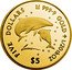 Cook Islands Five Dollars Dolphins 2005 LASSEN FIVE DOLLARS 9999 GOLD 1/20TH OZ $5 coin reverse