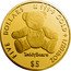 Cook Islands Five Dollars Teddy Bear. Elizabeth II 2013 FIVE DOLLARS 9999 GOLD 1/20TH OZ $5 coin reverse