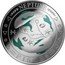 Cook Islands One Dollar Elizabeth II Horoscope. Pisces 2011  Proof NEPTUNE PISCES coin reverse