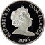 Cook Islands One Dollar Elizabeth II Ski Jumping 2005  Proof ELIZABETH II COOK ISLANDS 2005 coin obverse
