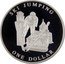 Cook Islands One Dollar Elizabeth II Ski Jumping 2005  Proof SKI JUMPING ONE DOLLAR coin reverse