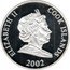 Cook Islands One Dollar Football World Cup.taly 2002 ELIZABETH II COOK ISLANDS 2002 coin obverse
