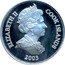 Cook Islands One Dollar (Historic ships of the world..4) ELIZABETH II COOK ISLANDS 2003 coin obverse