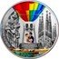 Cook Islands One Dollar (Romantic Cities of the World. Barcelona.) WORLD'S MOST ROMANTIC CITIES coin reverse
