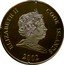 Cook Islands One Dollar XIX winter Olympic Games. Salt Lake City 2002. Ski 2002 ELIZABETH II COOK ISLANDS 2002 coin obverse